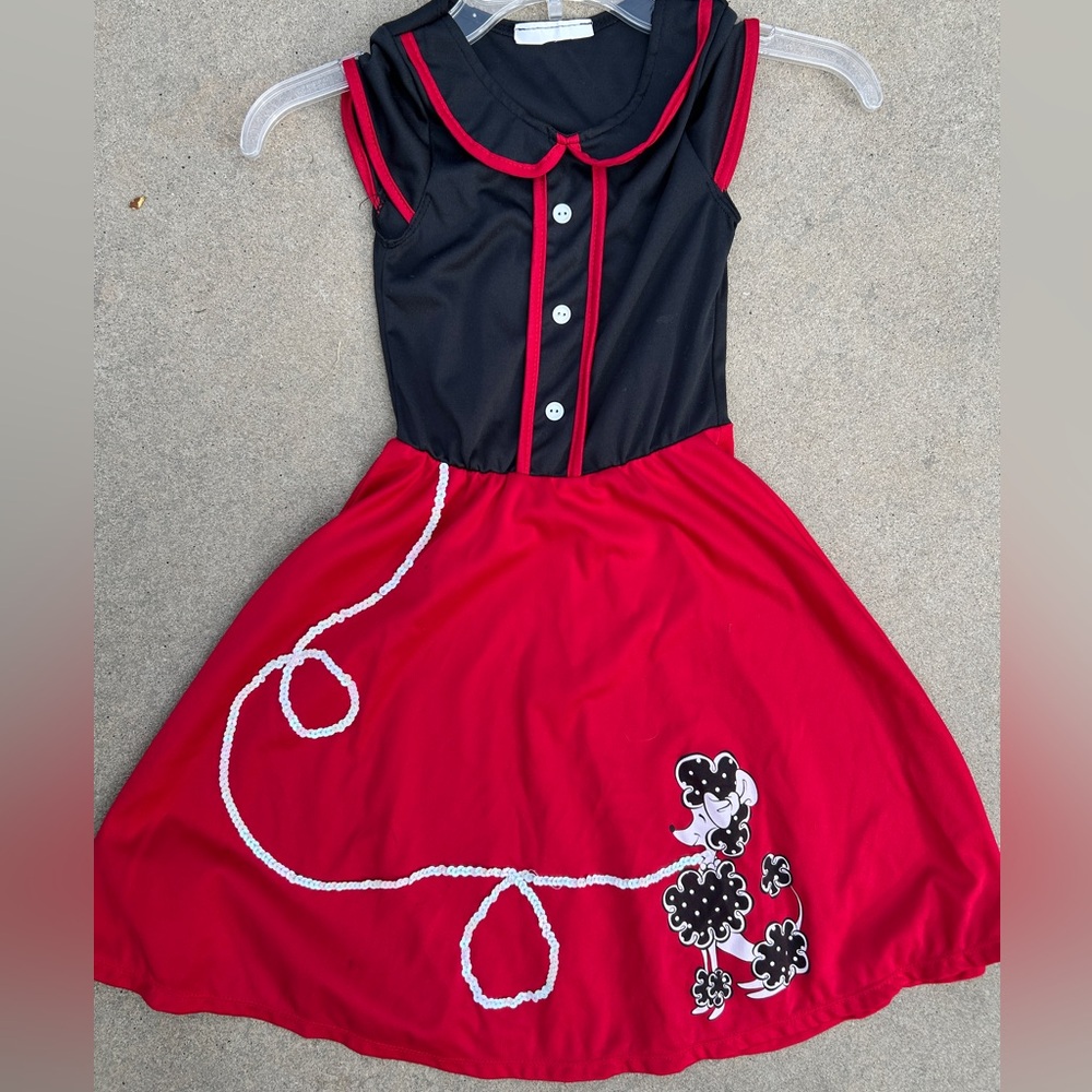 Halloween kids poodle skirt 50’s dress